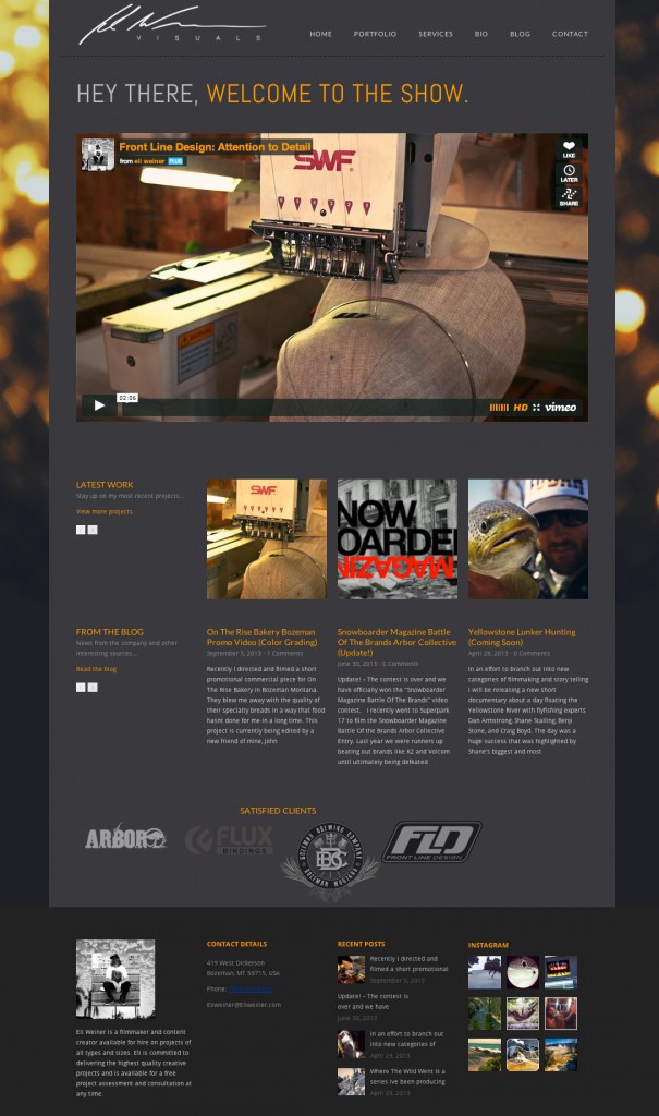 Video Portfolio WordPress Website