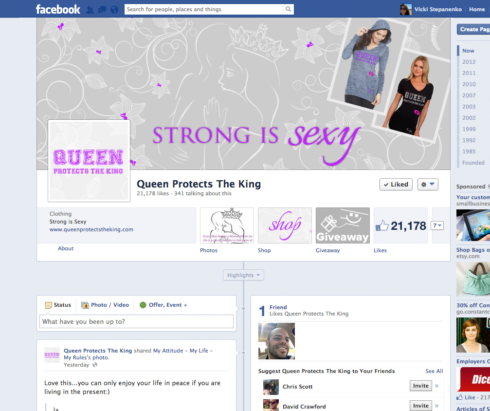 Facebook Branding for Clothing Company