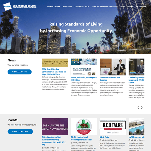 Economic Development Organization WordPress Website