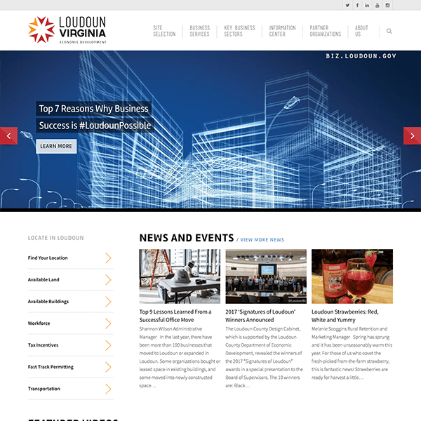 Economic Development Corporation WordPress Website