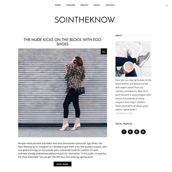 WordPress Fashion Blog and FMTC Coupon Search